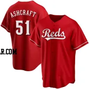 Graham Ashcraft Youth Cincinnati Reds Red Replica Alternate Jersey