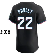 Graham Pauley Men's Miami Marlins Black Elite Alternate Vapor Premier Jersey