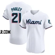 Graham Pauley Men's Miami Marlins White Elite Home Jersey