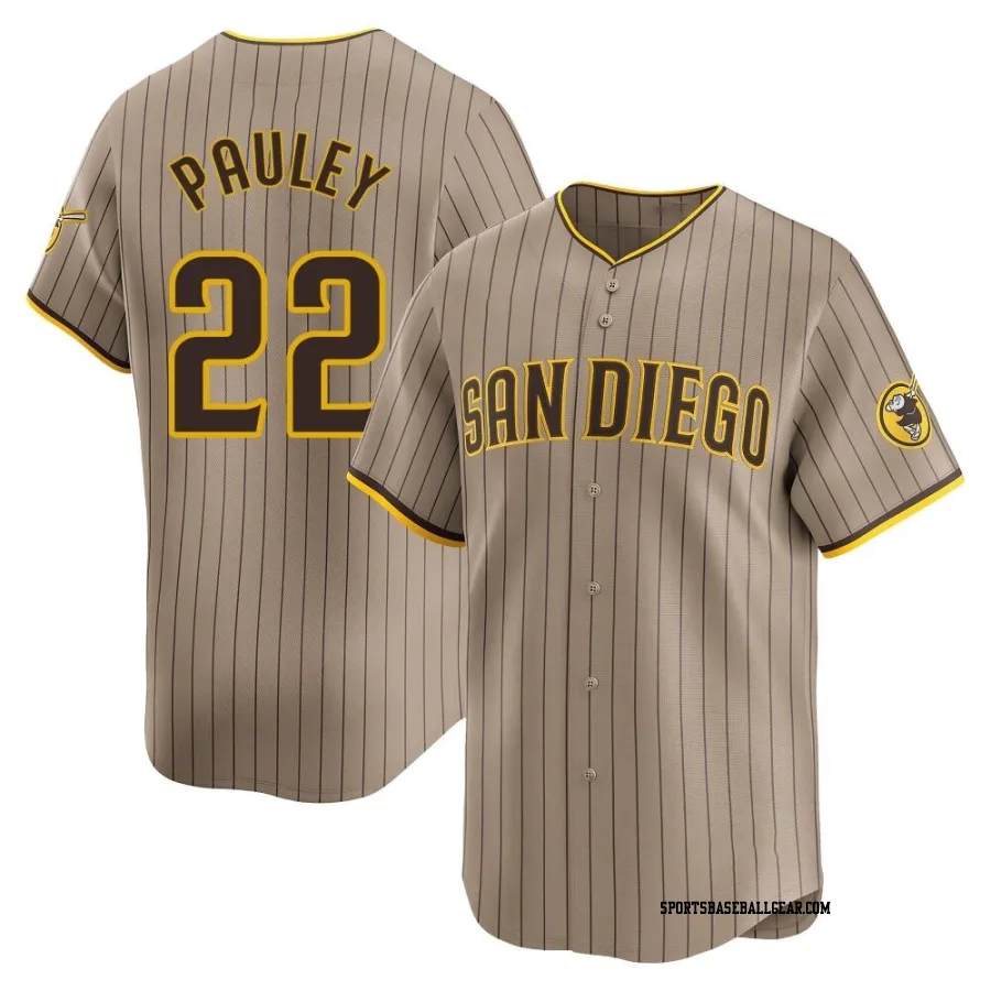 Graham Pauley Men's San Diego Padres Limited Tan Alternate Jersey