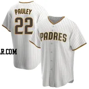 Graham Pauley Men's San Diego Padres White/Brown Replica Home Jersey