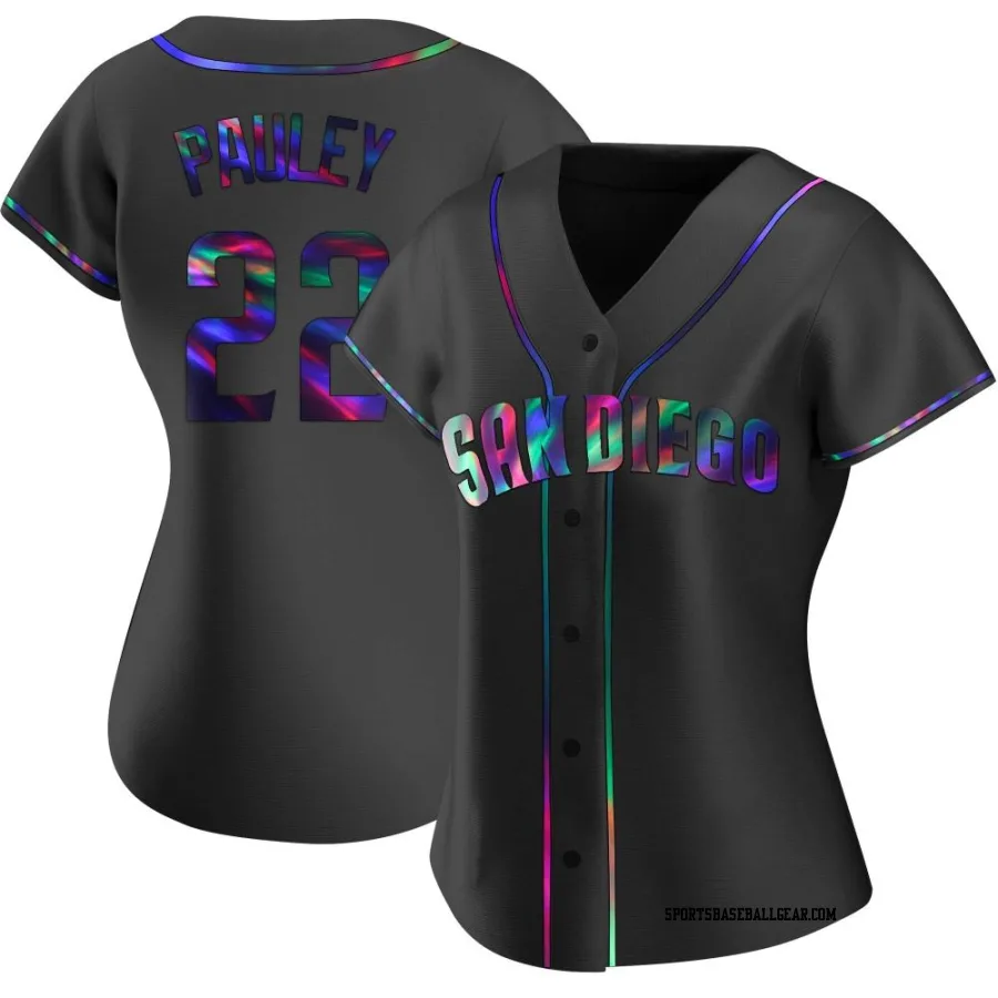 Graham Pauley Women's San Diego Padres Black Holographic Replica Alternate Jersey