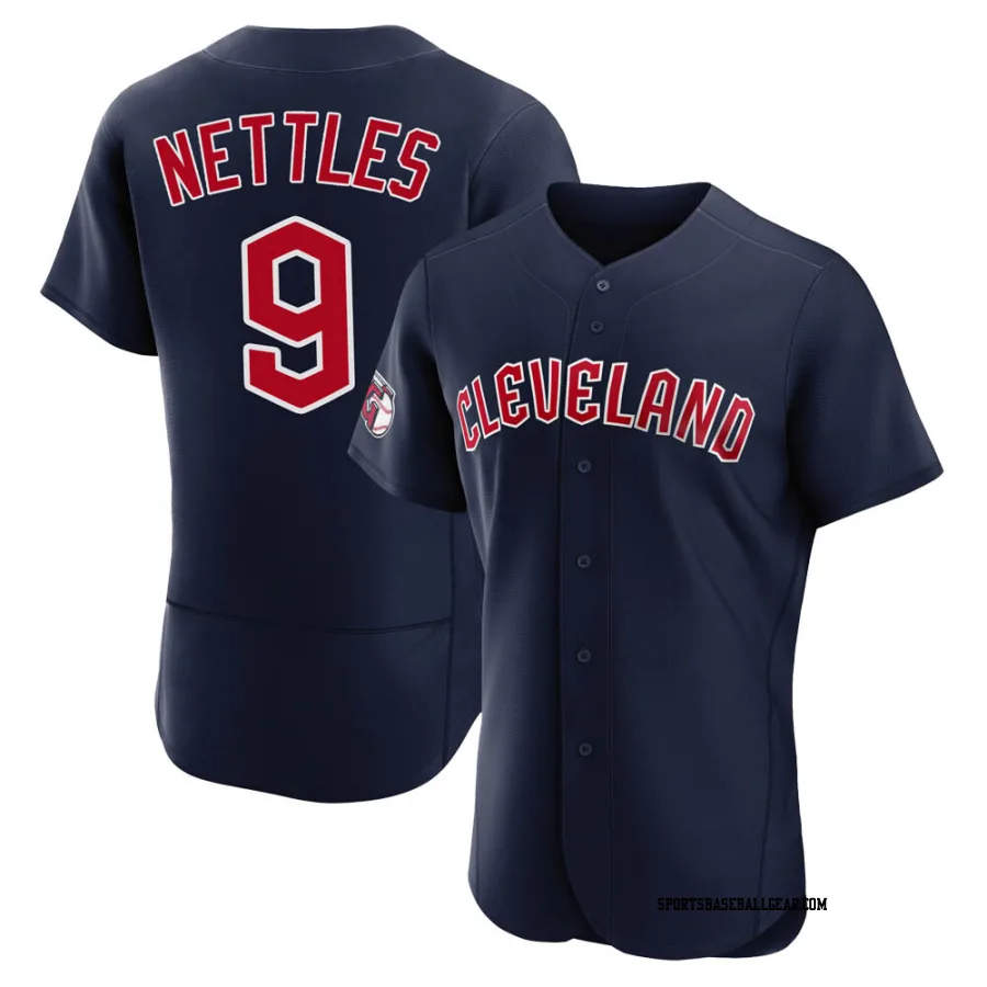 Graig Nettles Men's Cleveland Guardians Navy Authentic Alternate Jersey