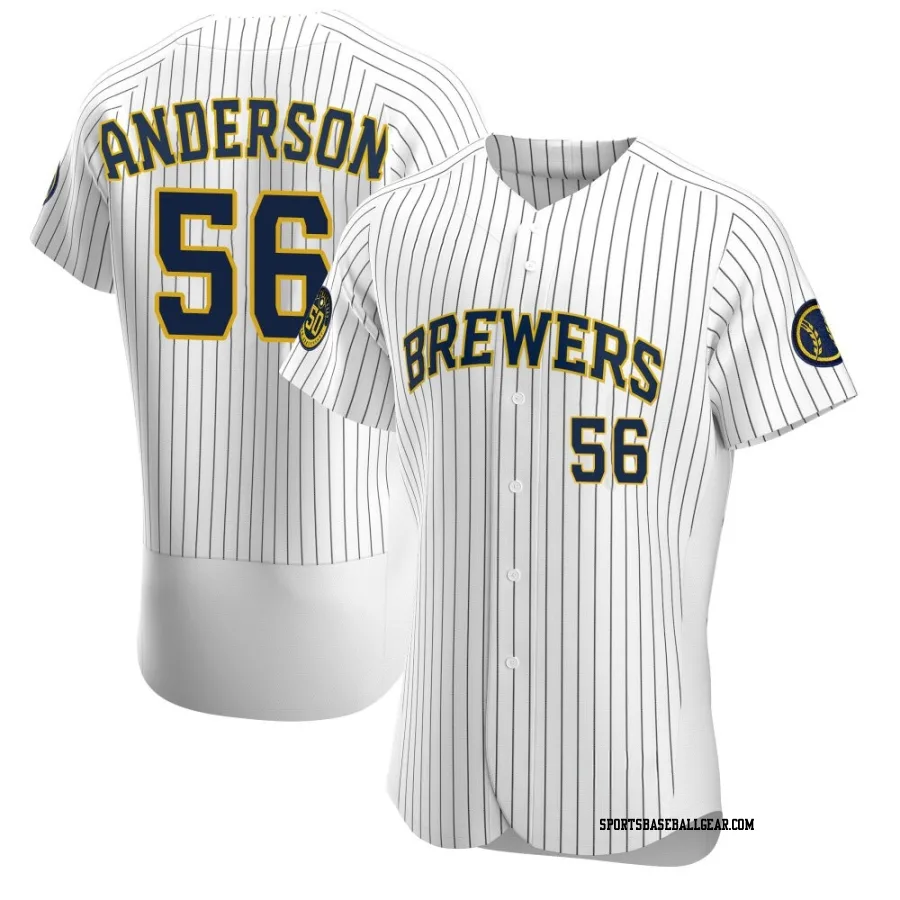 Grant Anderson Men's Milwaukee Brewers White Authentic Alternate Jersey