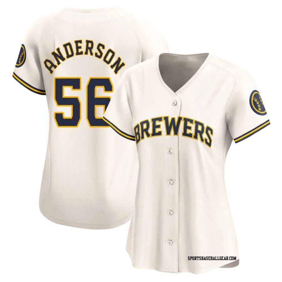 Grant Anderson Women's Milwaukee Brewers Cream Limited Home Jersey