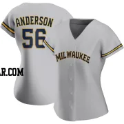 Grant Anderson Women's Milwaukee Brewers Gray Authentic Road Jersey
