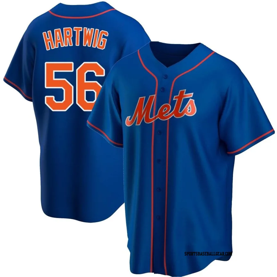 Grant Hartwig Men's New York Mets Royal Replica Alternate Jersey