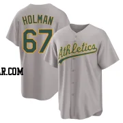 Grant Holman Men's Oakland Athletics Gray Replica Away 2.0 Jersey