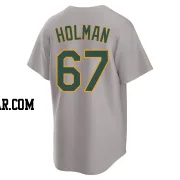 Grant Holman Men's Oakland Athletics Gray Replica Away 2.0 Jersey