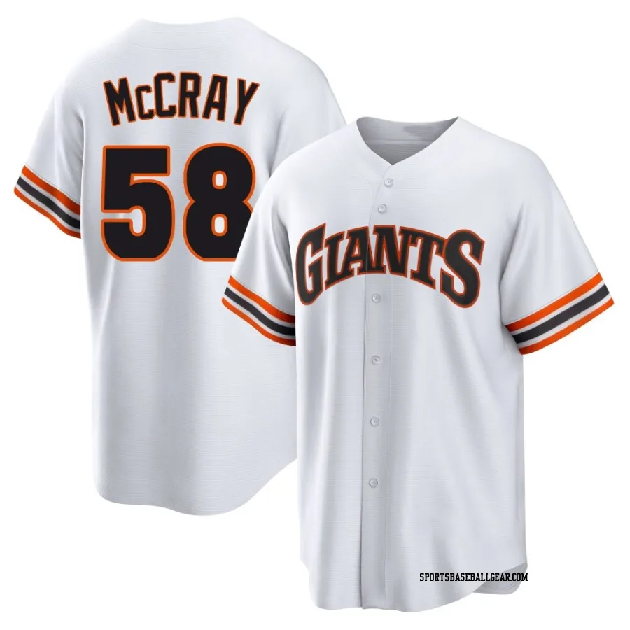 Grant McCray Youth San Francisco Giants White Limited Throwback Cooperstown Collection Jersey