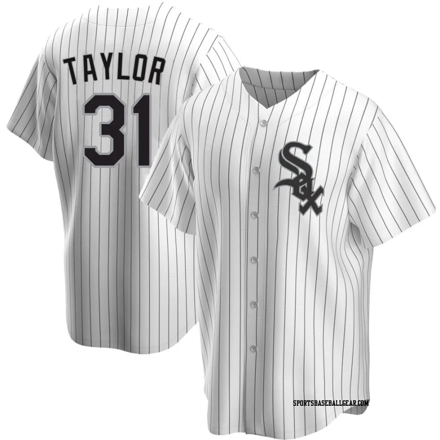 Grant Taylor Men's Chicago White Sox White Replica Home Jersey