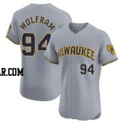 Grant Wolfram Men's Milwaukee Brewers Gray Elite Road Jersey