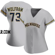 Grant Wolfram Women's Milwaukee Brewers Gray Authentic Road Jersey