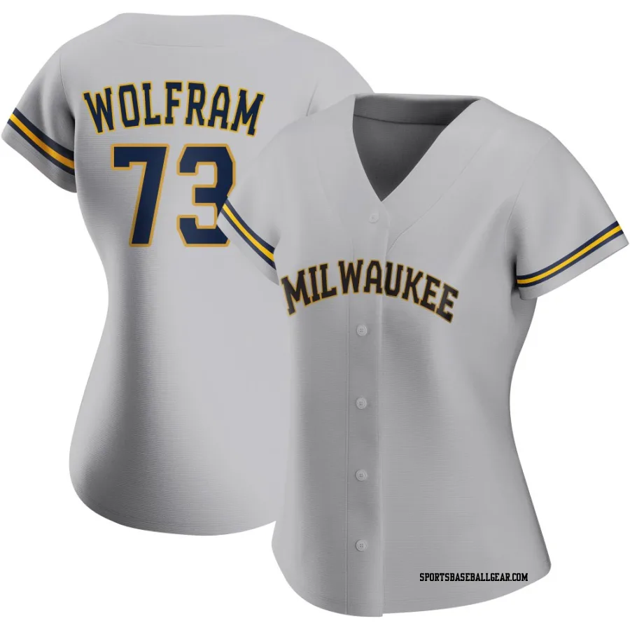 Grant Wolfram Women's Milwaukee Brewers Gray Authentic Road Jersey