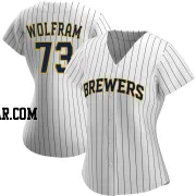 Grant Wolfram Women's Milwaukee Brewers White/Navy Authentic Alternate Jersey