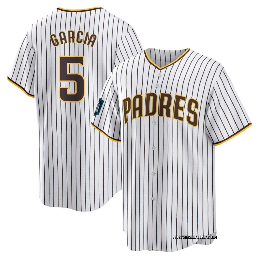 Greg Garcia Men's San Diego Padres White Replica 2024 World Tour Seoul Series Home Jersey