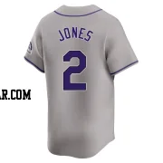 Greg Jones Men's Colorado Rockies Gray Limited Road Jersey