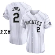 Greg Jones Men's Colorado Rockies White Elite Home Jersey