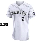 Greg Jones Men's Colorado Rockies White Elite Home Jersey