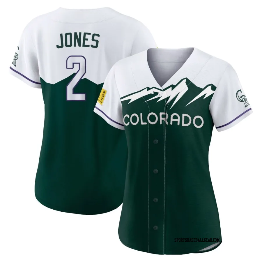 Greg Jones Women's Colorado Rockies Green Authentic 2022 City Connect Jersey