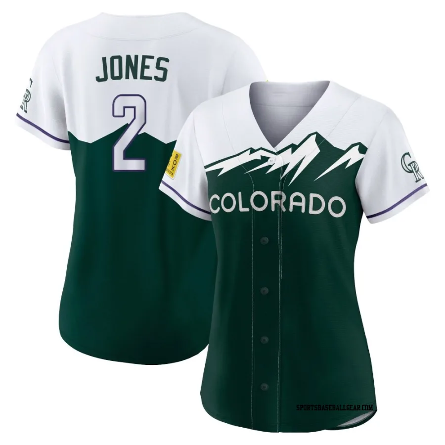 Greg Jones Women's Colorado Rockies Green Replica 2022 City Connect Jersey