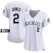Greg Jones Women's Colorado Rockies White Limited Home Jersey