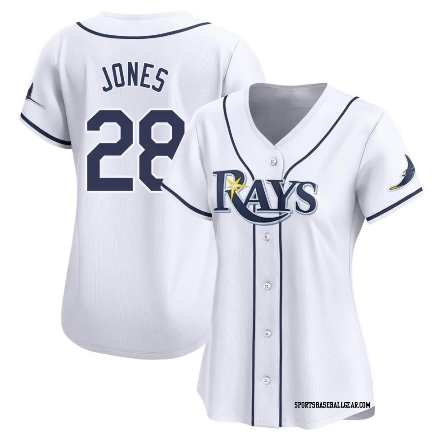 Greg Jones Women's Tampa Bay Rays White Limited Home Jersey