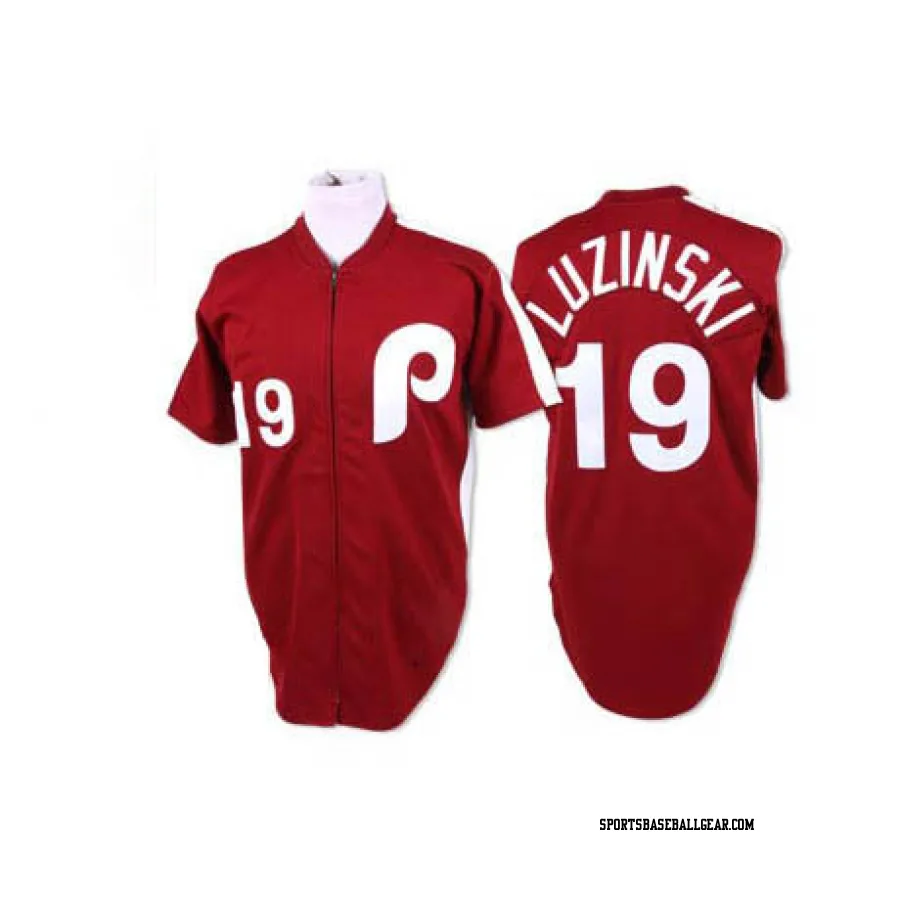 Greg Luzinski Men's Philadelphia Phillies Red Replica Throwback Jersey