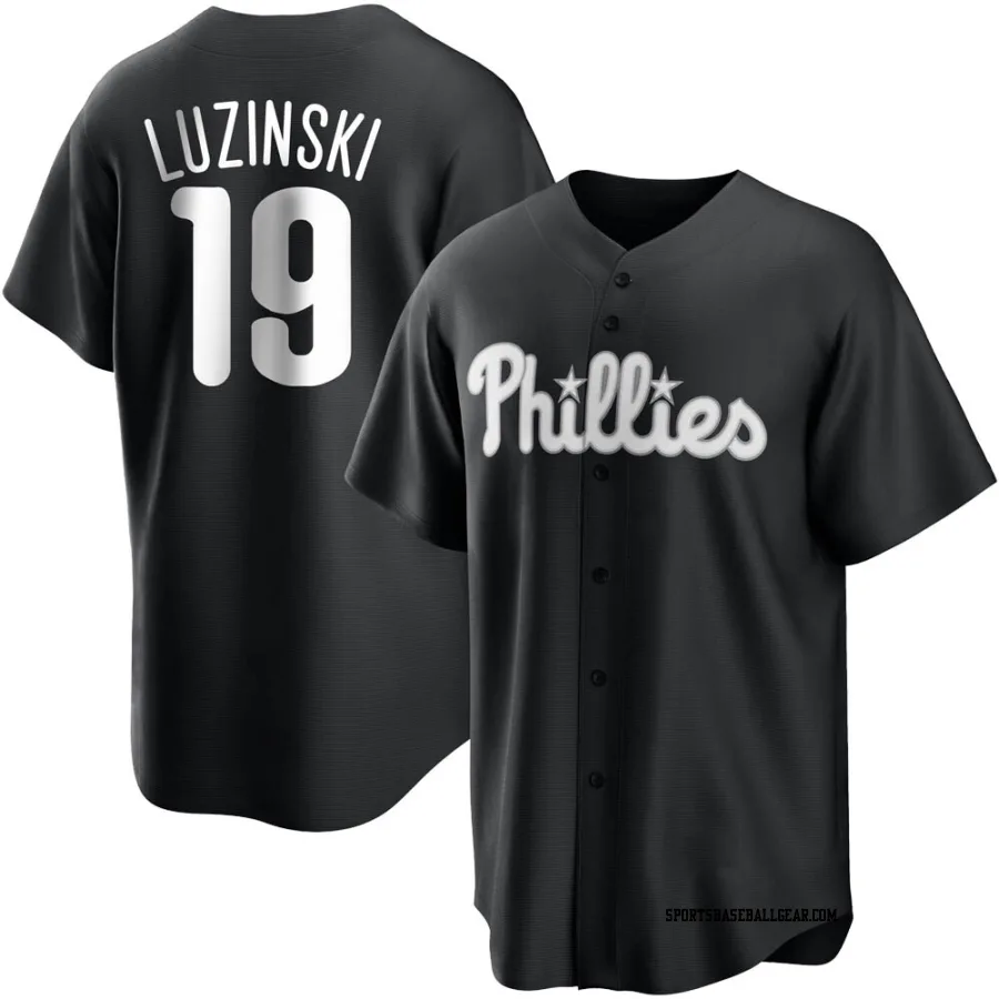 Greg Luzinski Youth Philadelphia Phillies Black/White Replica Jersey