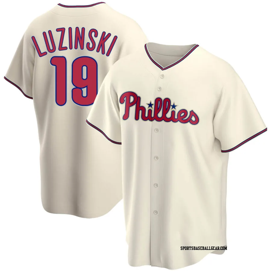 Greg Luzinski Youth Philadelphia Phillies Cream Replica Alternate Jersey
