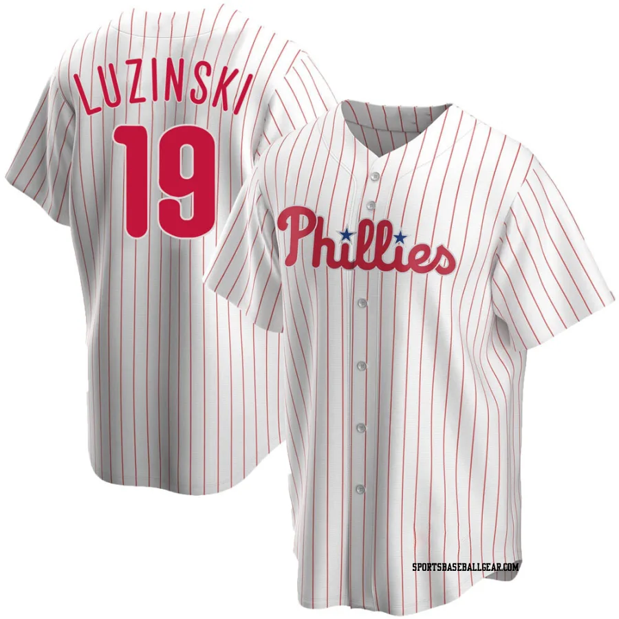 Greg Luzinski Youth Philadelphia Phillies White Replica Home Jersey