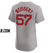 Greg Weissert Men's Boston Red Sox Gray Elite Road Jersey