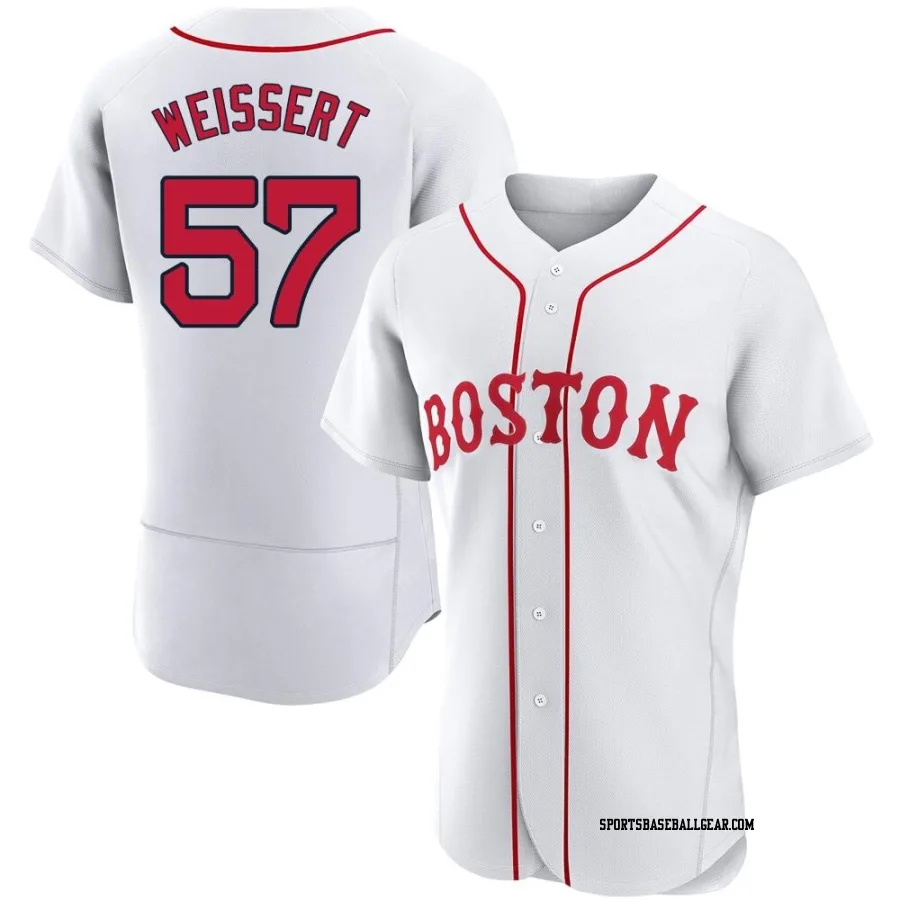 Greg Weissert Men's Boston Red Sox White Authentic 2021 Patriots' Day Jersey
