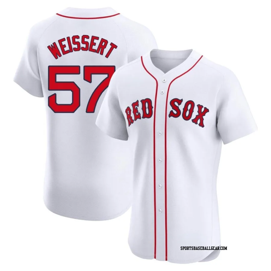 Greg Weissert Men's Boston Red Sox White Elite Home Jersey