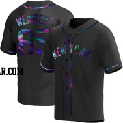Greg Weissert Men's New York Yankees Black Holographic Replica Alternate Jersey