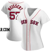 Greg Weissert Women's Boston Red Sox White Replica Home Jersey