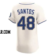 Gregory Santos Men's Seattle Mariners Cream Elite Alternate Jersey