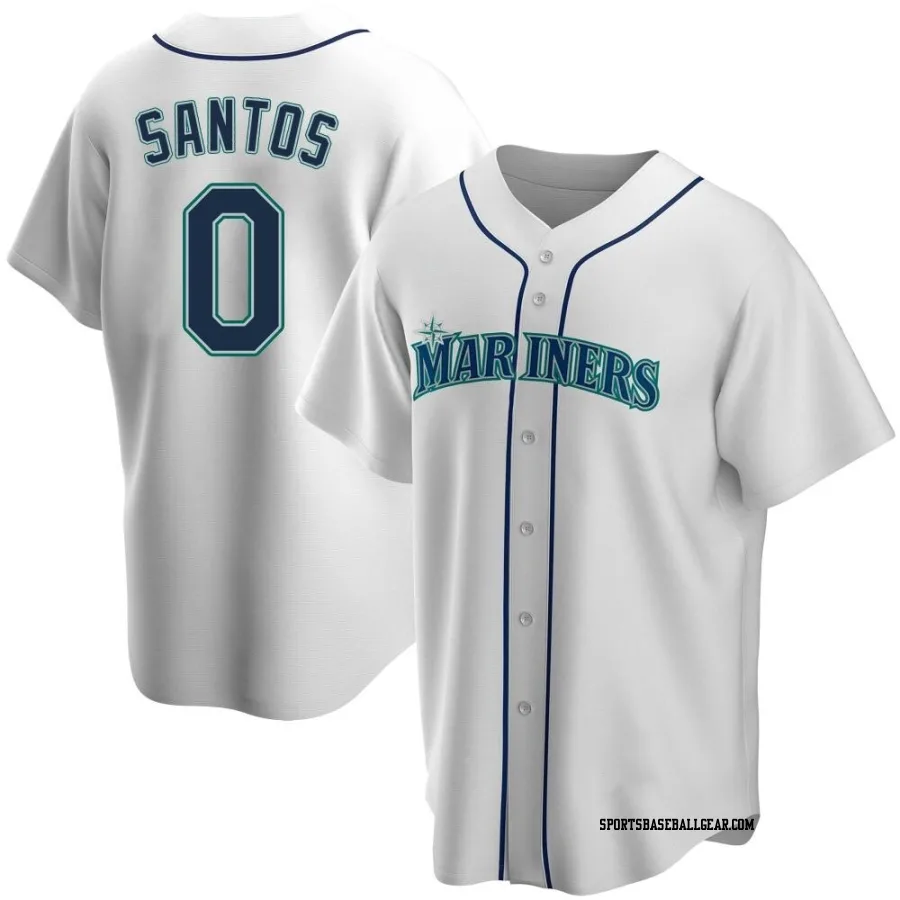 Gregory Santos Men's Seattle Mariners White Replica Home Jersey