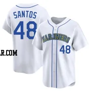 Gregory Santos Youth Seattle Mariners White Limited Throwback Cooperstown Collection Jersey