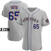 Gregory Soto Men's New York Mets Gray Authentic Road Jersey