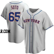 Gregory Soto Men's New York Mets Gray Replica Road Jersey