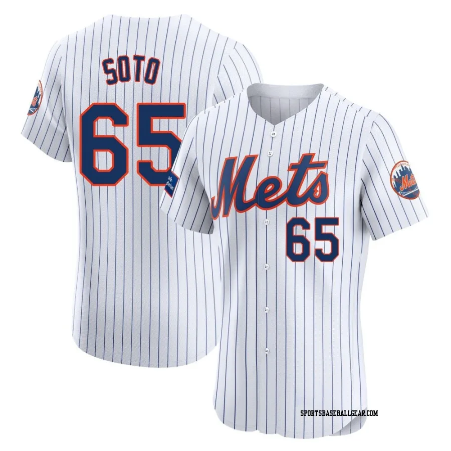 Gregory Soto Men's New York Mets White Elite Home Patch Jersey