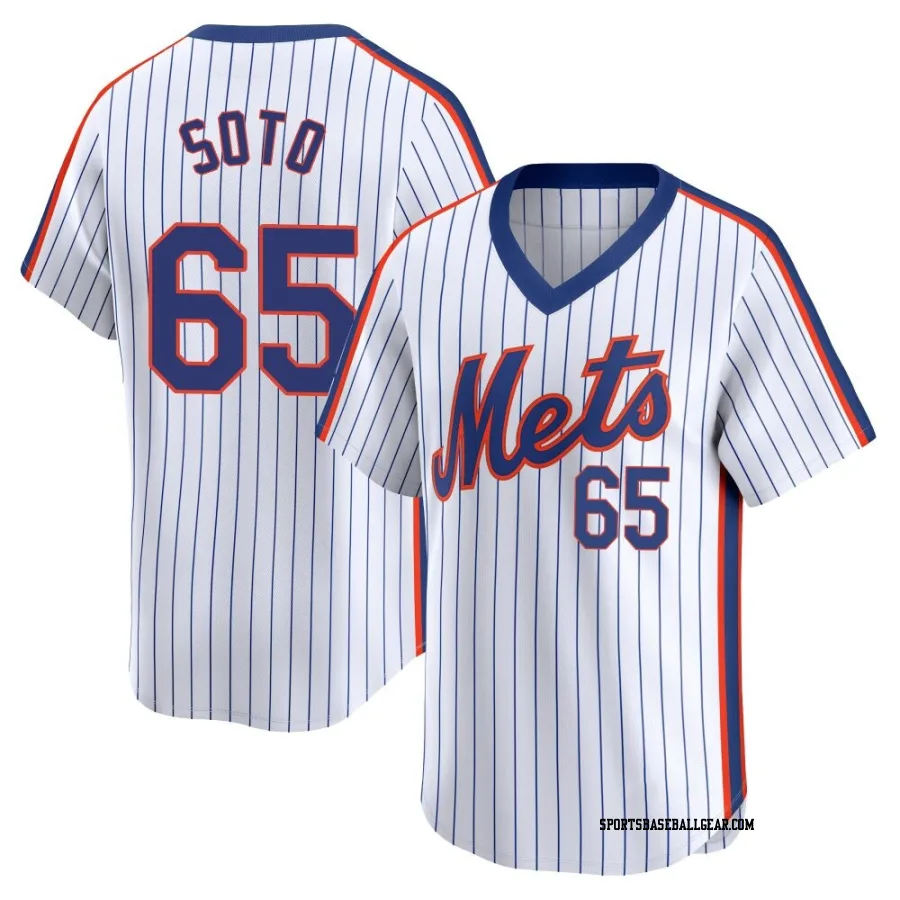 Gregory Soto Men's New York Mets White Limited Cooperstown Collection Jersey