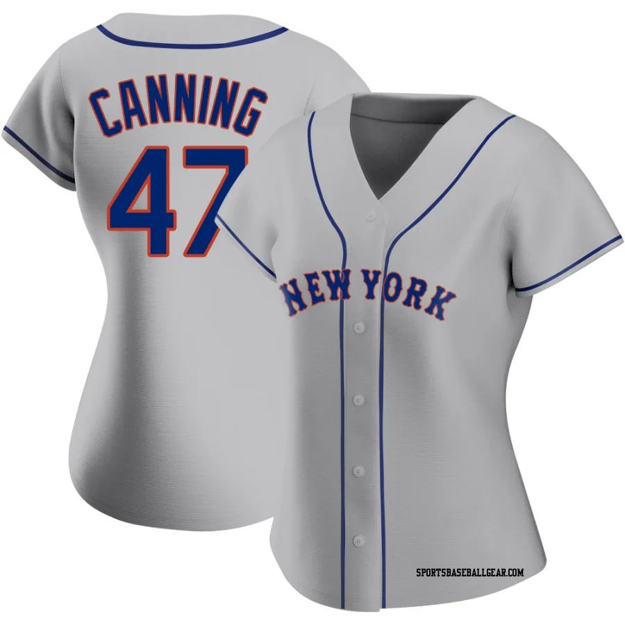 Griffin Canning Women's New York Mets Gray Authentic Road Jersey