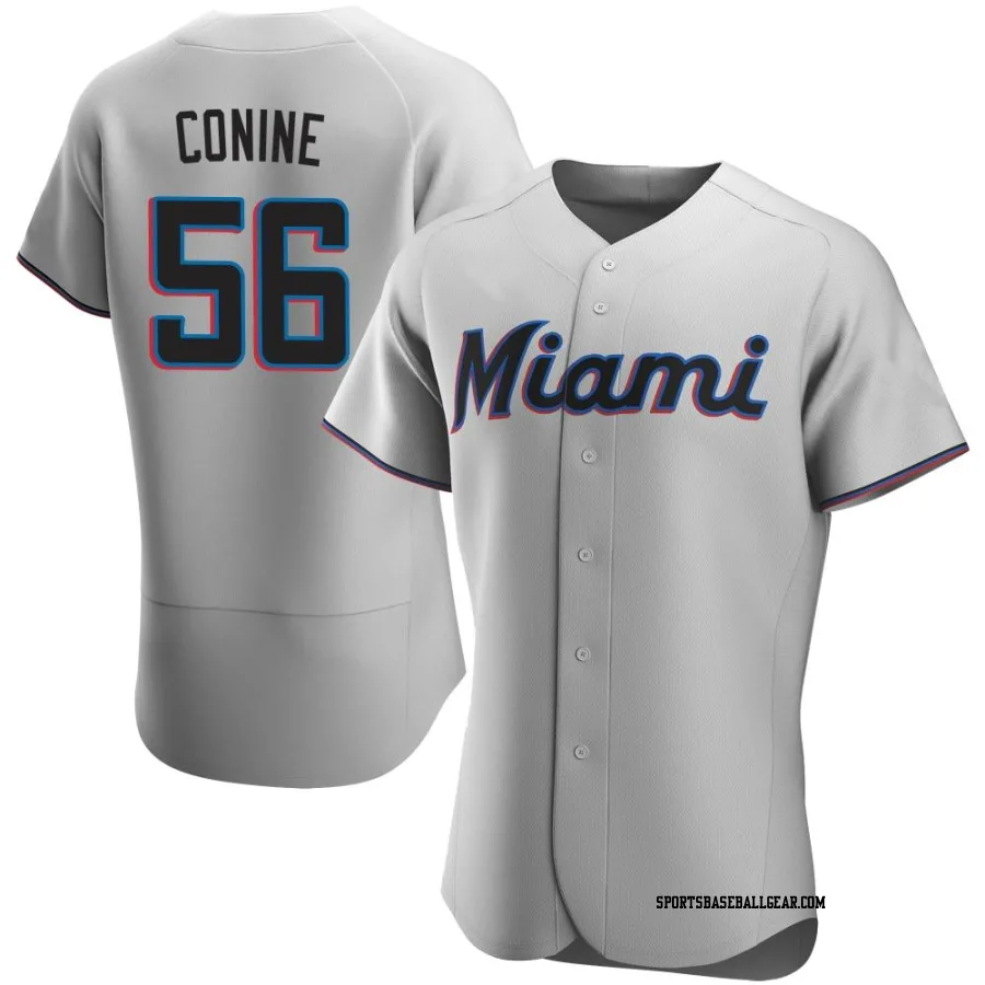 Griffin Conine Men's Miami Marlins Gray Authentic Road Jersey