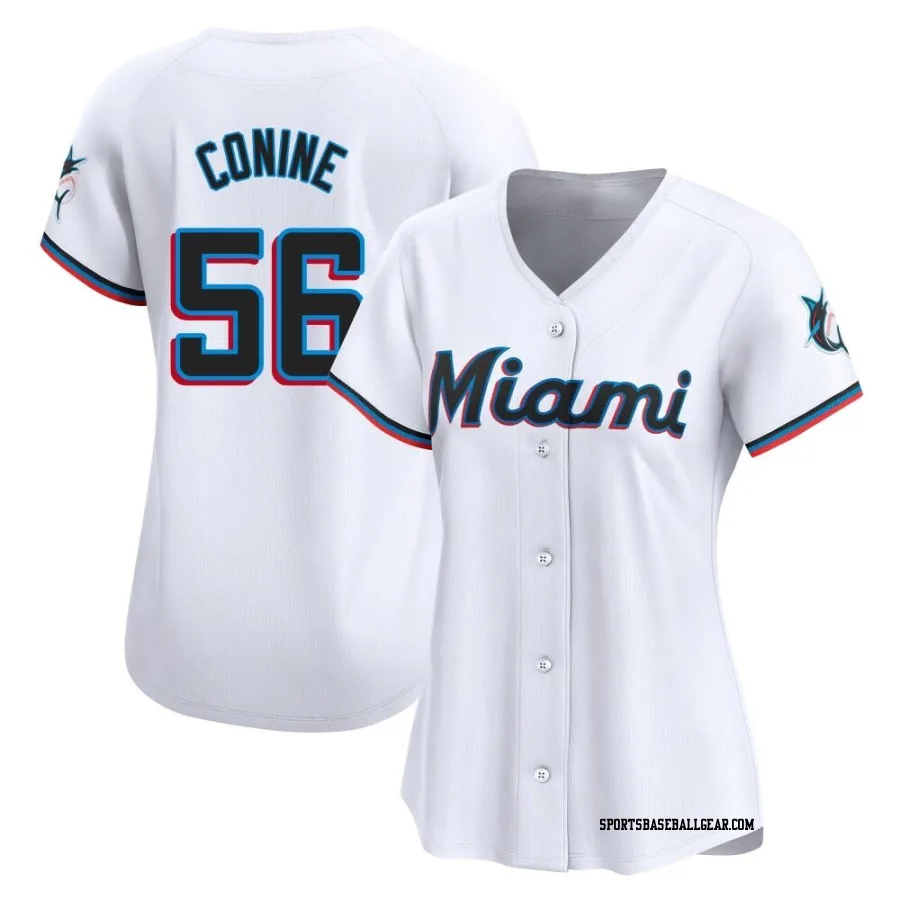 Griffin Conine Women's Miami Marlins White Limited Home Jersey