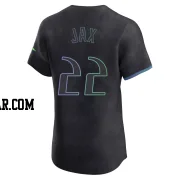 Griffin Jax Men's Tampa Bay Rays Charcoal Elite 2024 City Connect Jersey