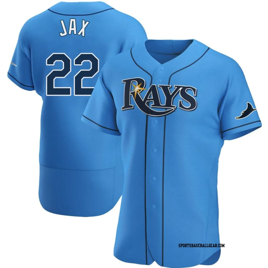 Griffin Jax Men's Tampa Bay Rays Light Blue Authentic Alternate Jersey