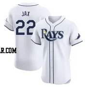 Griffin Jax Men's Tampa Bay Rays White Elite Home Jersey