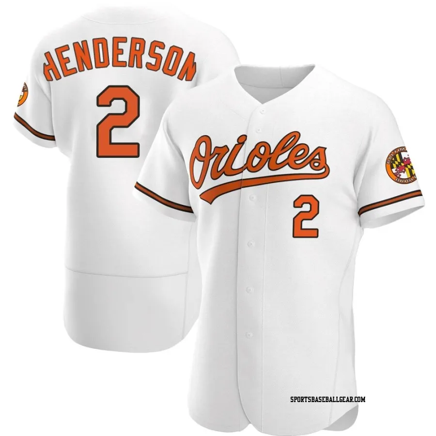 Gunnar Henderson Men's Baltimore Orioles White Authentic Home Jersey